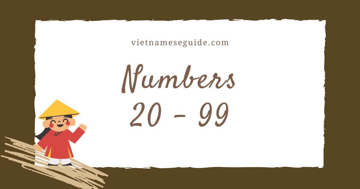 How to count numbers 20 to 99 in Vietnamese
